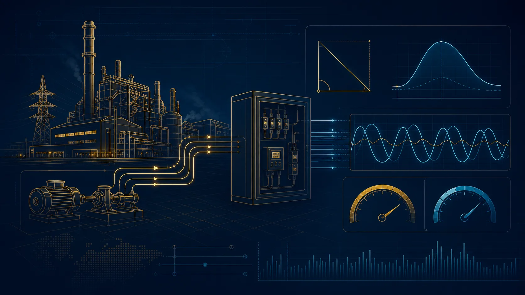 Illustrated industrial energy-flow and power-quality analysis