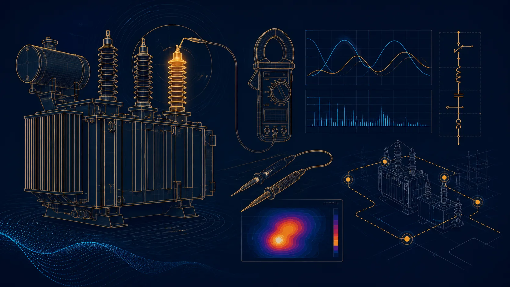 Illustrated transformer testing and electrical diagnostic measurements